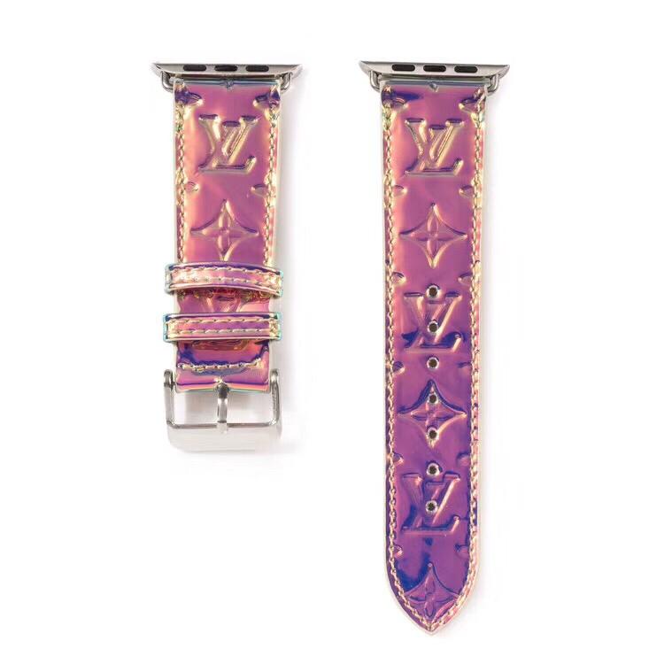 Purple hologram LV Apple Watch band – Dopephonecases