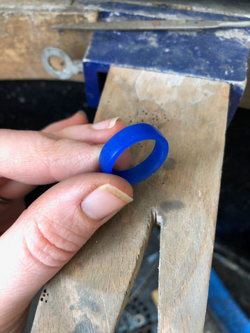 Wax carved ring