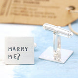 Marry Me Proposal Wedding Cufflinks