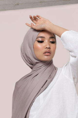 feather grey modal hijab