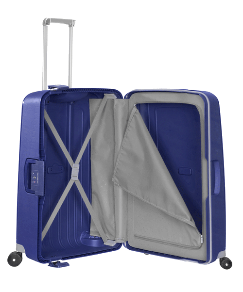 Samsonite S`cure blauw 75cm 4 wielen TSA cijferslot | Kofferkopen.nl