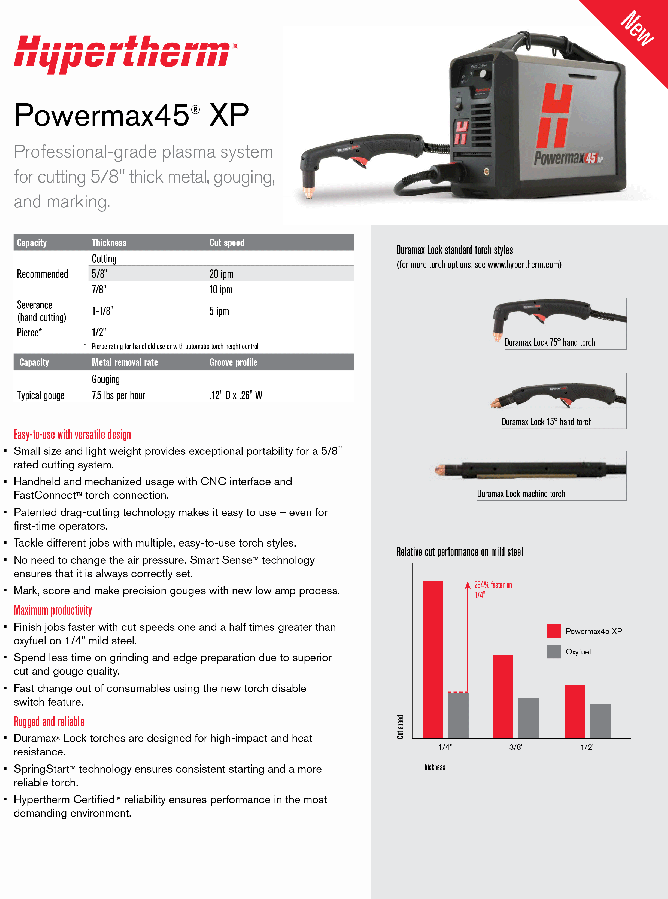 Powermax 45XP Spec Sheet