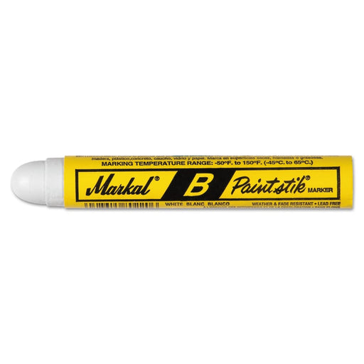Markal White B Paintstik Marker, 12/pk - 80220
