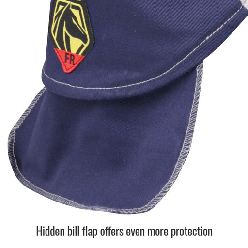 Black Stallion FR Cotton Welding Cap with Hidden Bill Extension - AH1630-NG