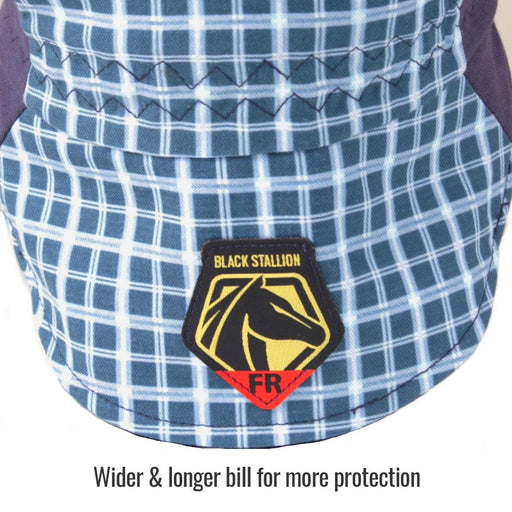 Black Stallion FR Cotton Welding Cap with Hidden Bill Extension - AH1730-BL