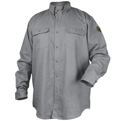 Black Stallion FR Cotton Work Shirt, Gray - WF2110-GY
