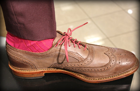 Pink socks, men's color trend of 2014