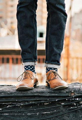 Men's socks in polka dot, trending