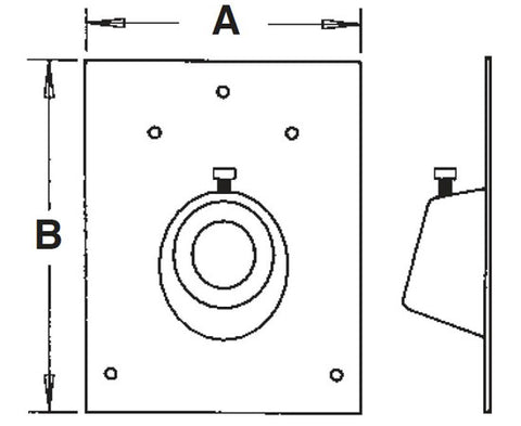 Roof Flashing Cast aluminum. Includes set-screw to secure pipe and compound diagram