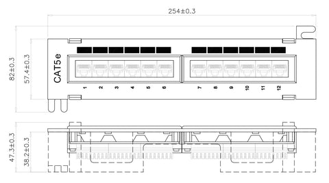 Cat5e patch panel diagram