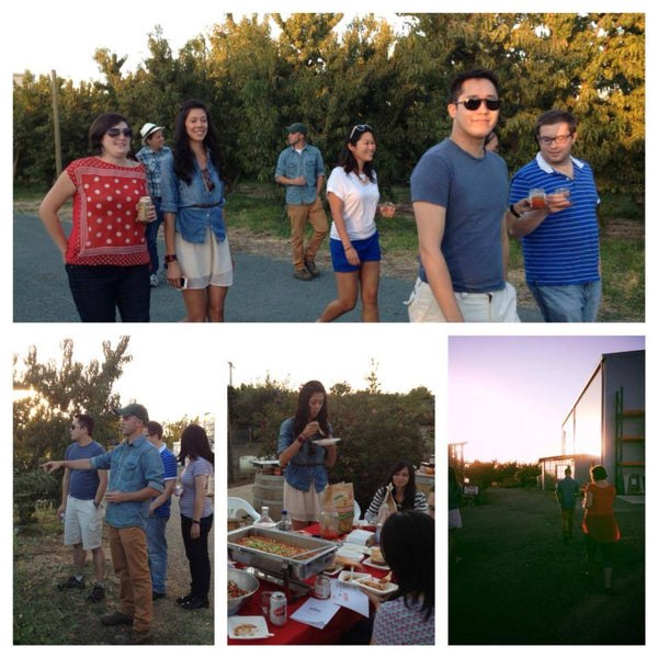 Our 1st year celebration - farm dinner with our friends