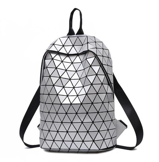 silver geometric bag