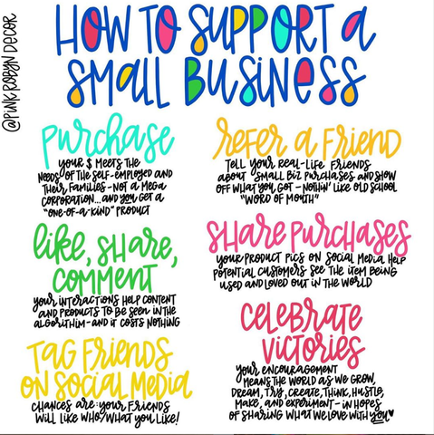 Pink Robyn Decor "How to Support a Small Business"