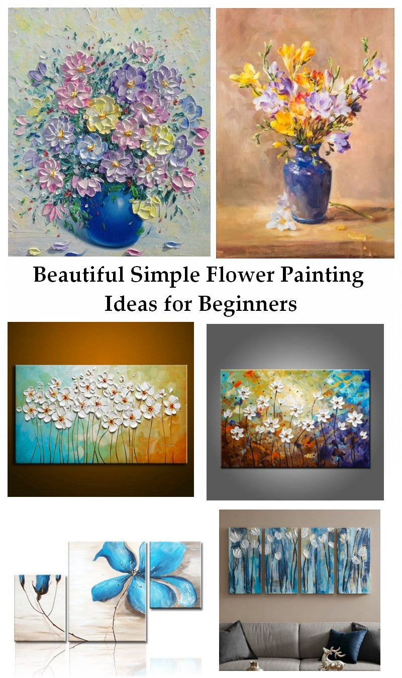 Beautiful Simple Acrylic Flower Painting Ideas for Beginners, Easy Flower Painting Ideas