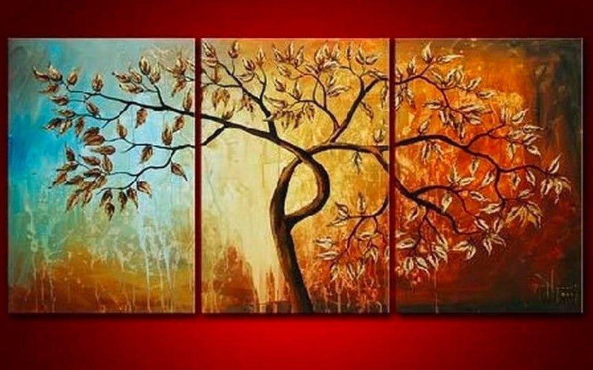Tree Paintings, Canvas Tree Painting, Acrylic Tree Painting, Wall Art Paintings, Abstract Artwork, Bedroom Wall Art