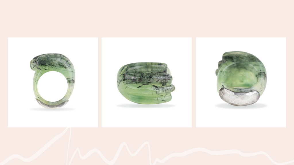 Prehnite Gemstone Ring 