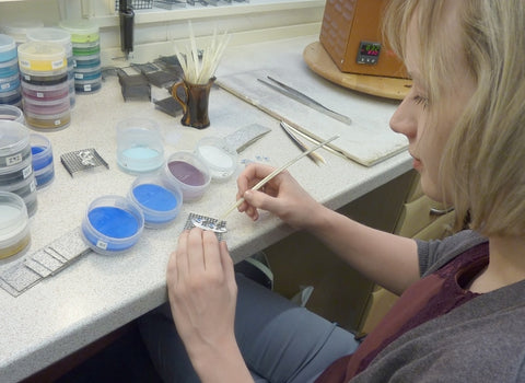 Bluebell enamelling