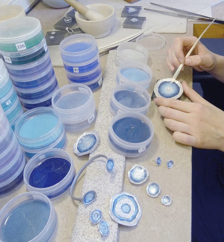 Enamelling the lunar and brodgar eye collection