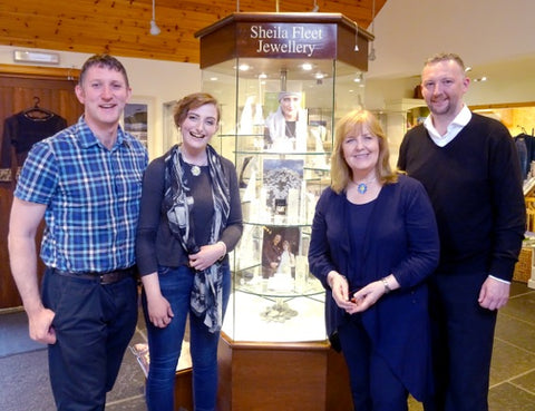 Emily, Martin and Sheila with chairman of the Orkney Charitable Trust