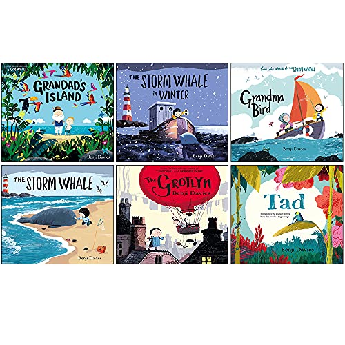 Benji Davies Collection 6 Books Set (Grandad's Island, The Storm Whale – Lowplex