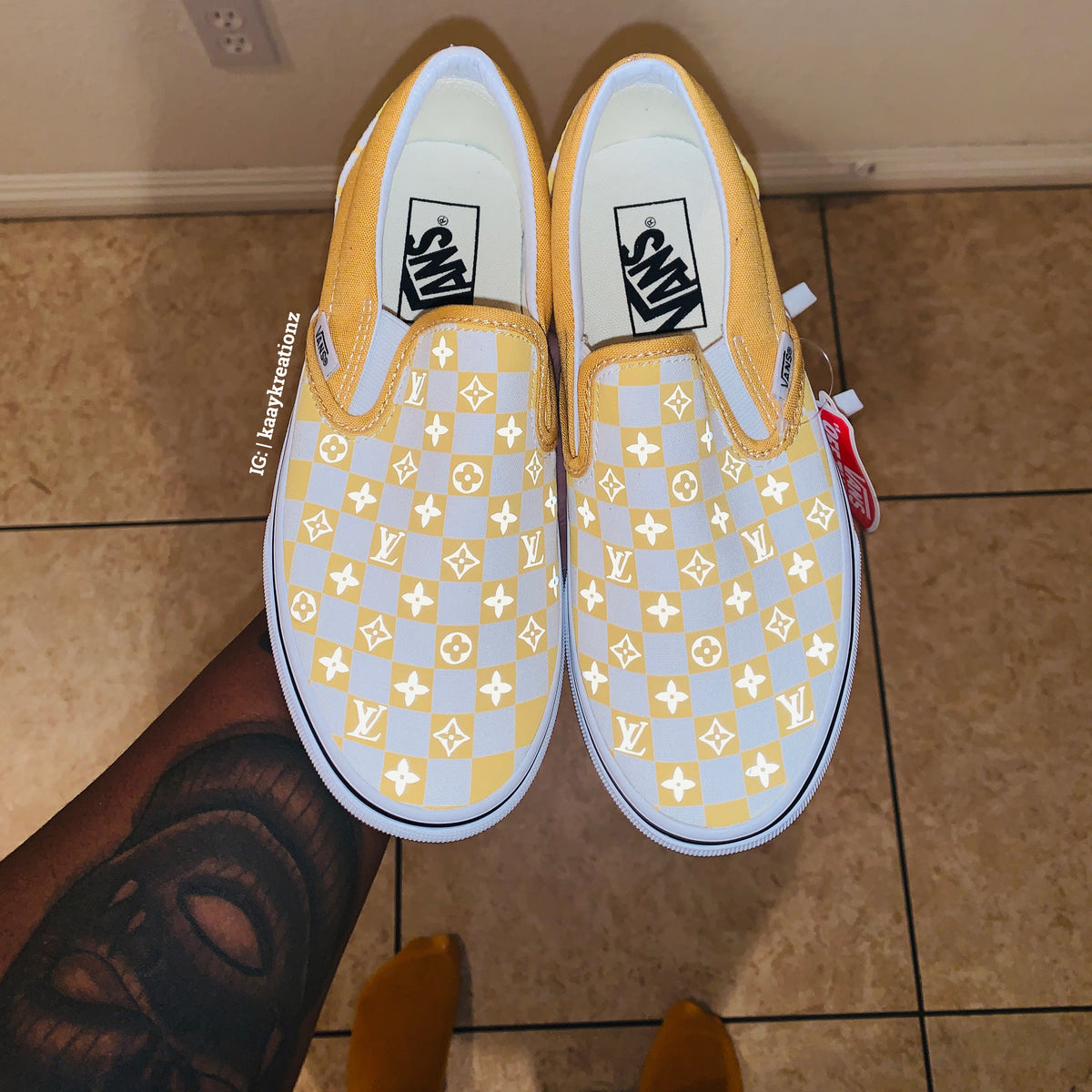 lv yellow vans