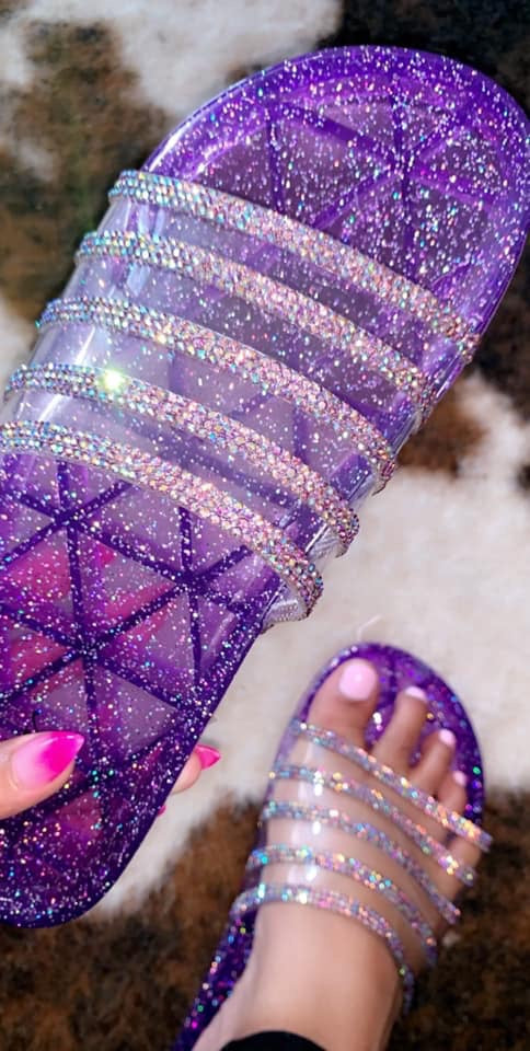 glitter jelly slides