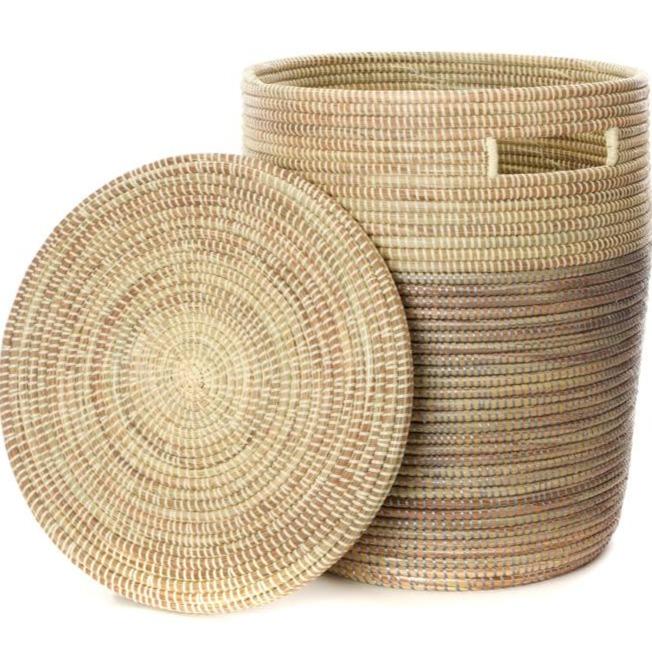 Macadam dårligt excitation Small Handwoven Typha Basket Hamper - AYAN | Artes Del Mundo