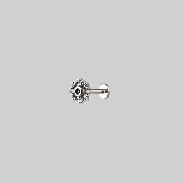 ELOWEN. Ornate Stud Earring - Silver