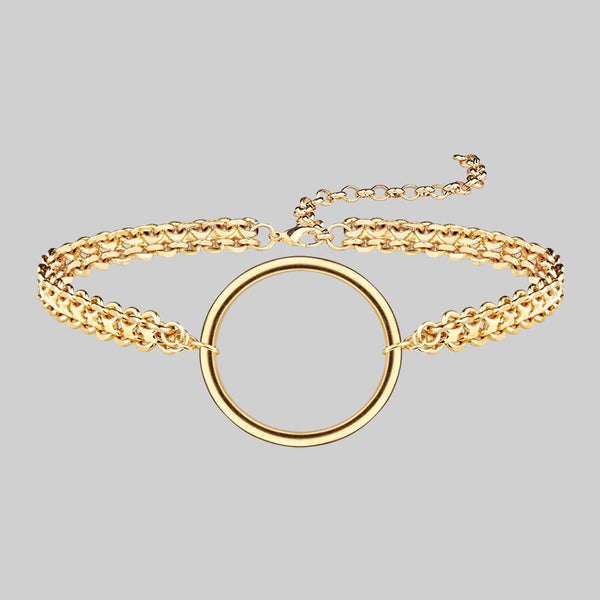 PARADOX. Oversized Ring Chain Choker - Gold – REGALROSE