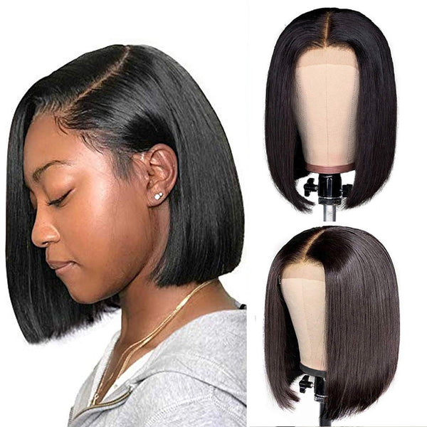 4x4 150% Bob Wig Straight Virgin Human Hair