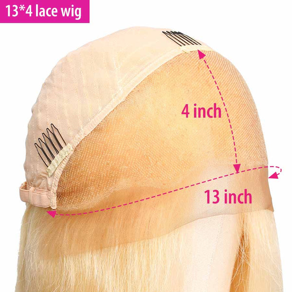 13x4 150%  #613 Blonde Hair HD Lace Deep Wave Lace Front Wig