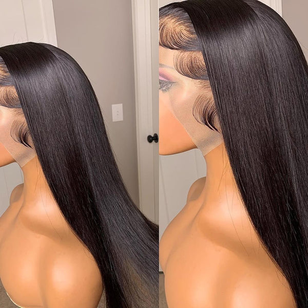 13x6 200% HD Lace Wig Glueless Virgin Human Hair Straight