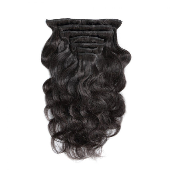 #1B 100G Brazilian Hair Body Wave Clip in Hair Extension 7PSet