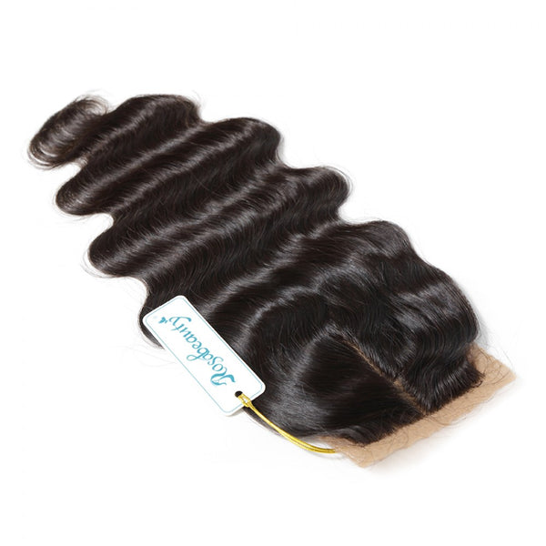 7A 3 Bundles Hair Weave Brazilian Hair With Silk Base Closure Body Wave