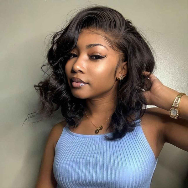 4x4 150% Bob Wig Body Wave Glueless Human Hair