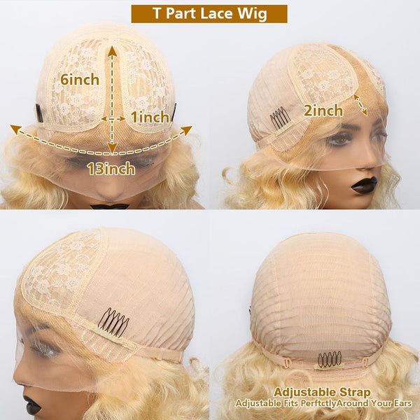 T Part 613 Pixie Cut Wig Deep Wave Slick Back Virgin Human Hair