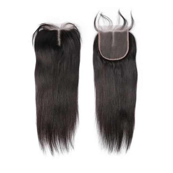 4X4 Lace Closure Brazilian Hair Natural Straight