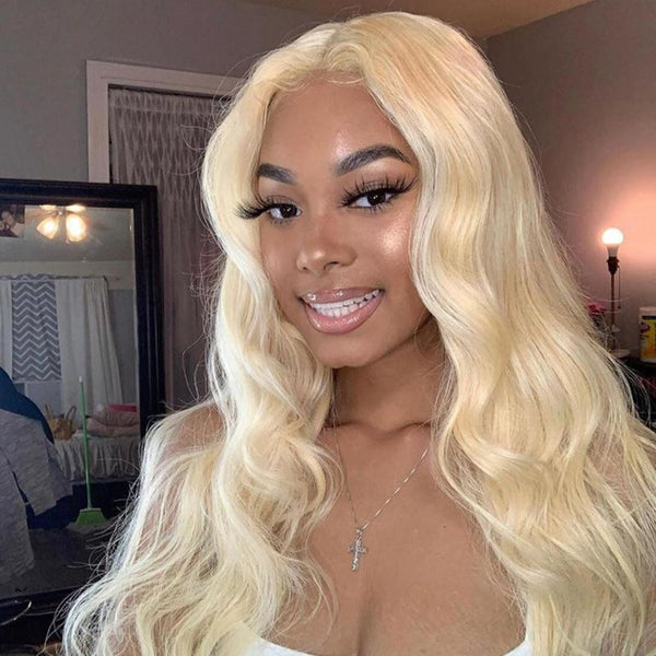 13x4 150%  #613 Blonde Hair HD Lace Body Wave Lace Front Wig