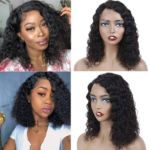 13x4 150% Bob Wig Deep Wave Virgin Human Hair