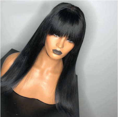 Silk Base Top Bang Wig Virgin Human Hair