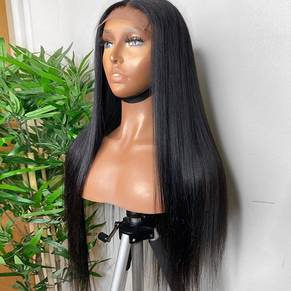 4x4 Lace Front Human Hair Closure Wigs Straight