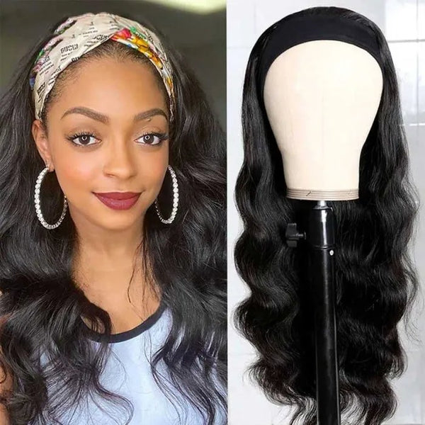 Body Wave Headband Wig Virgin Human Hair(Get Free Headband)