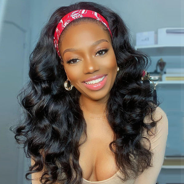 Body Wave Headband Wig Virgin Human Hair(Get Free Headband)