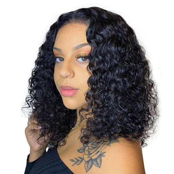 13x4 150% Bob Wig Deep Wave Virgin Human Hair