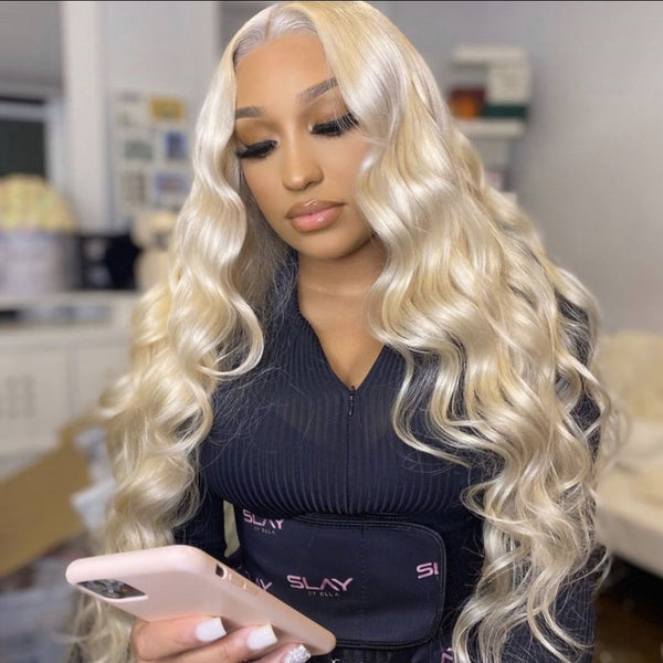 13x4 150%  #613 Blonde Hair HD Lace Body Wave Lace Front Wig