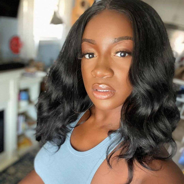 13x4 150% Bob Wig Body Wave Glueless Human Hair