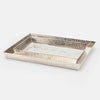 Pigeon & Poodle Buren Nested Trays in Shiny Nickel Etched Metal