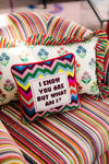 Furbish Studio But What Am I Needlepoint Pillow