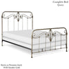 Corsican Standard Bed with Scroll Accents & Brass Spindle - 43462