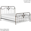 Corsican Standard Bed with Scroll Accents & Brass Spindle - 43462